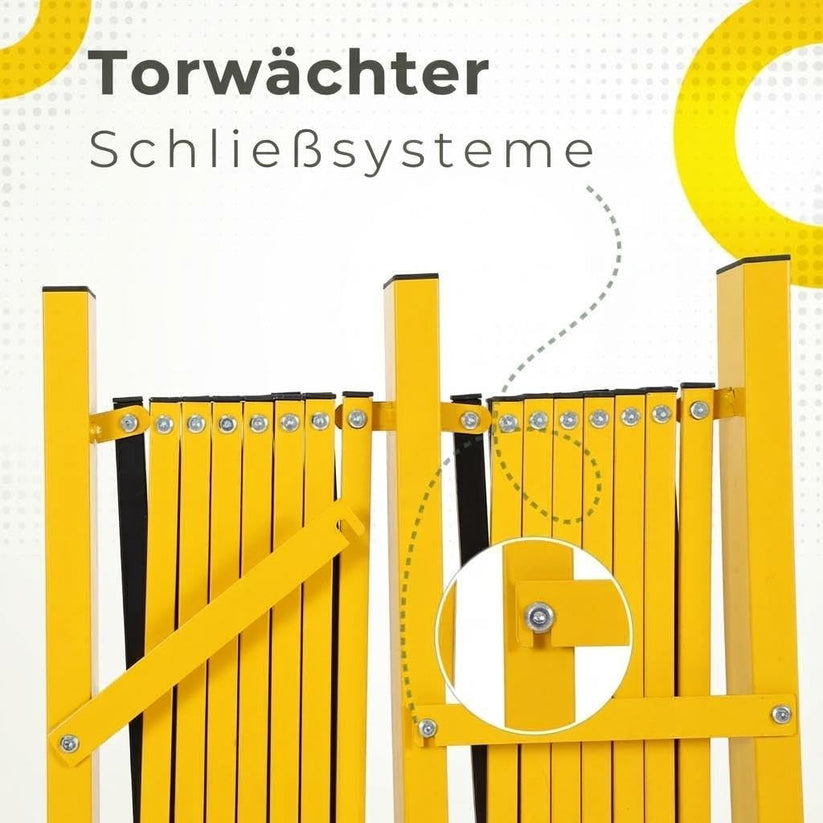 Barrière extensible avec éléments réfléchissants