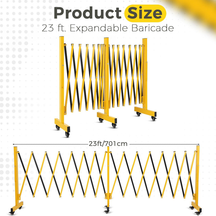 Barrière extensible Garvee pour chantier et circulation