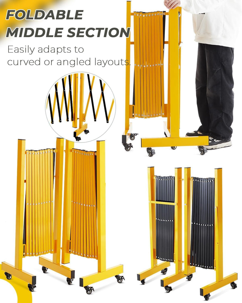 Barrière extensible GARVEE avec roulettes pour usage extérieur